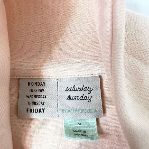 Anthropologie Sweater Womens Medium Monday Tuesday Wednesday Pullover Collar - Picture 5 of 9